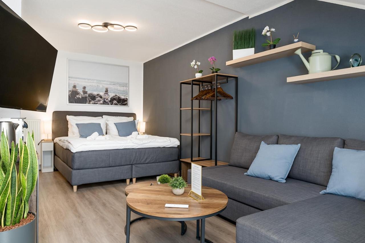 Federnest - Luxus-Studio - Kingsize Boxspringbett - Home-Office Mit Monitor Und Drucker - 11 Min Hbf Duisburg Exterior foto