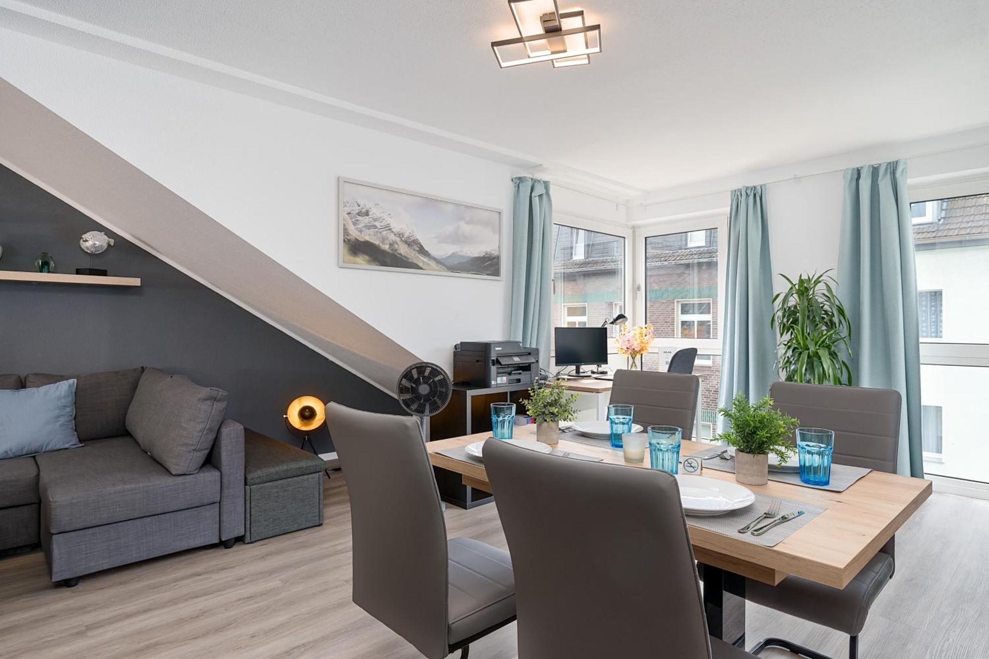 Federnest - Luxus-Studio - Kingsize Boxspringbett - Home-Office Mit Monitor Und Drucker - 11 Min Hbf Duisburg Exterior foto
